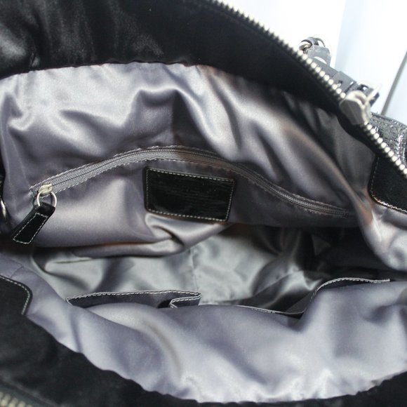 Madison Mia Op Art Sig ChainLink Sateen Canvas Bag - Picture 7 of 8